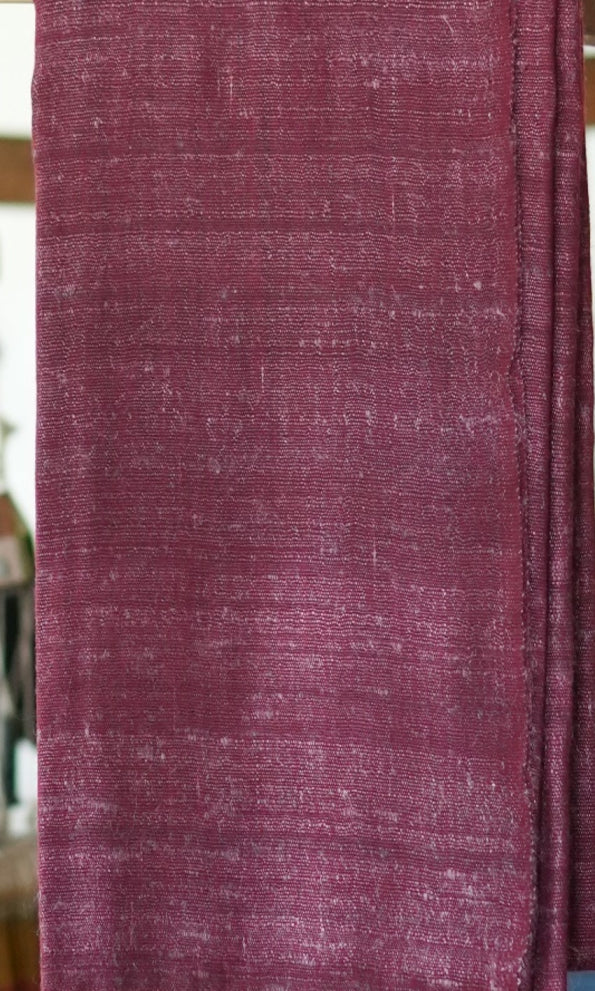 Blossom Tussar Silk & Merino Wool Shawl | Hibiscus Red
