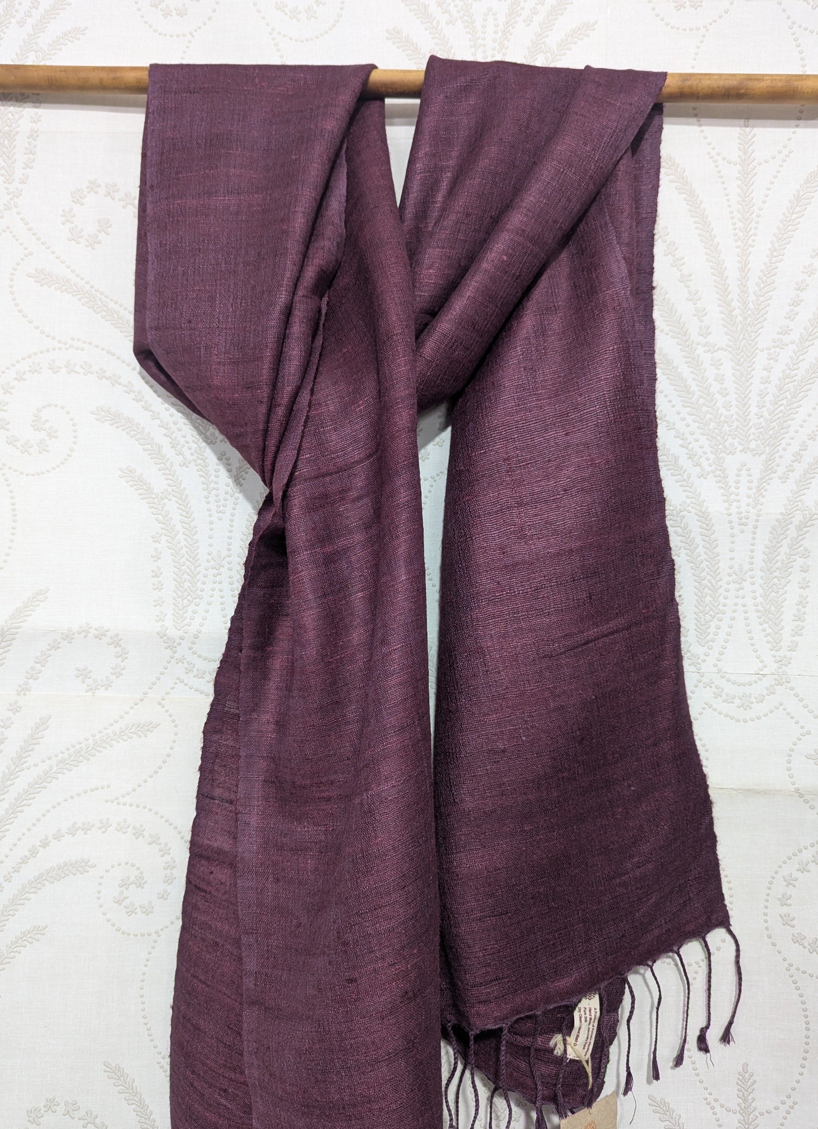 Pure Eri Silk Stole | Plum